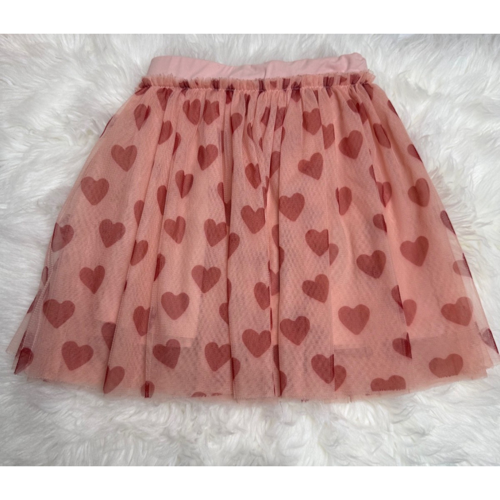 Holly and Bloom Girls Heart Tulle Skirt Pink Red Valentines Size 6 Taylor Joelle